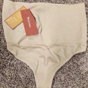 Werena tummy control thong shapewear beige sz large NWT